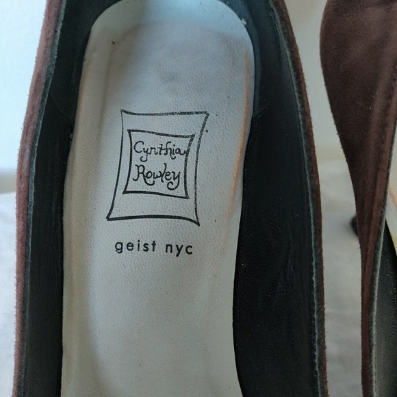 Brown Suede Cynthia Rowley Peep Toe Shoes 8.5 - Picture 7 of 7